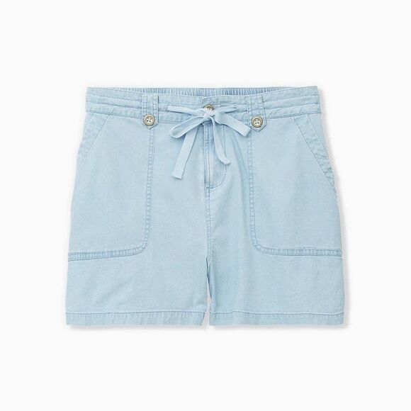 🆕Torrid Drawstring Short Short - Chambray Blue 16 - Picture 4 of 4